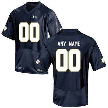 Mens Notre Dame Fighting Irish Navy Customized College Football Jersey1->customized ncaa jersey->Custom Jersey